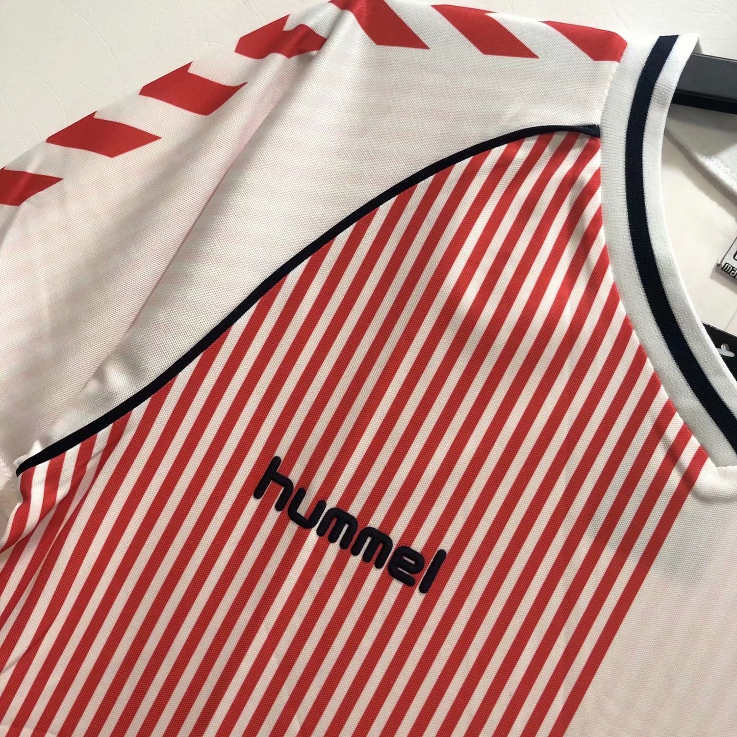 Denmark 1986 Away Fan Version Football Jersey