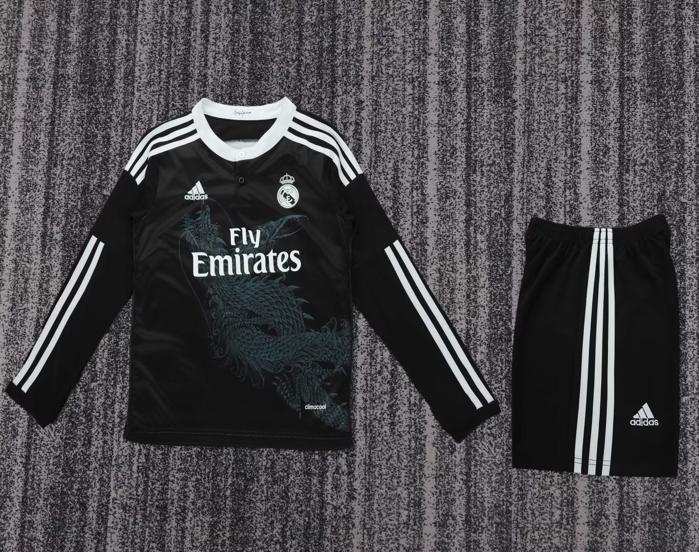 Retro Real Madrid 2014/2015 Kids Third Away Long Sleeve Football Jersey