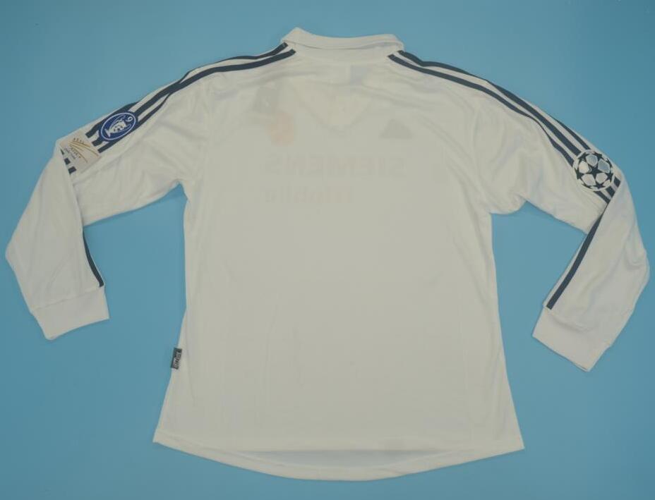 Retro Real Madrid 2002/2003 Home Long Sleeve Football Jersey