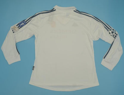 Retro Real Madrid 2002/2003 Home Long Sleeve Football Jersey