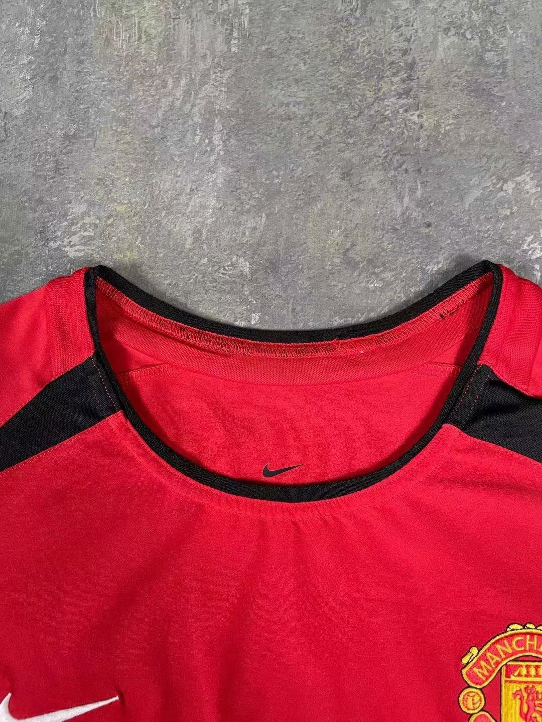 Retro Manchester united 2002/2004 Home Long Sleeve Football Jersey