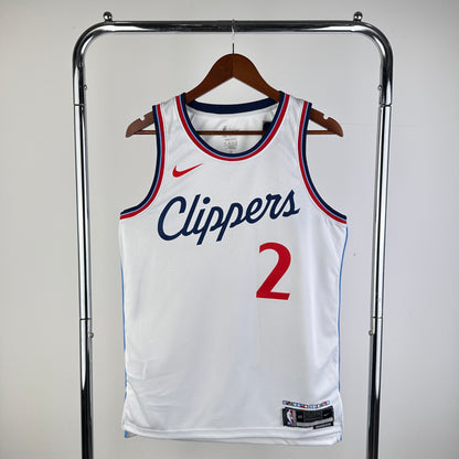 Los Angeles Clippers White #2 LRONARD NBA Season Jerseys 2025