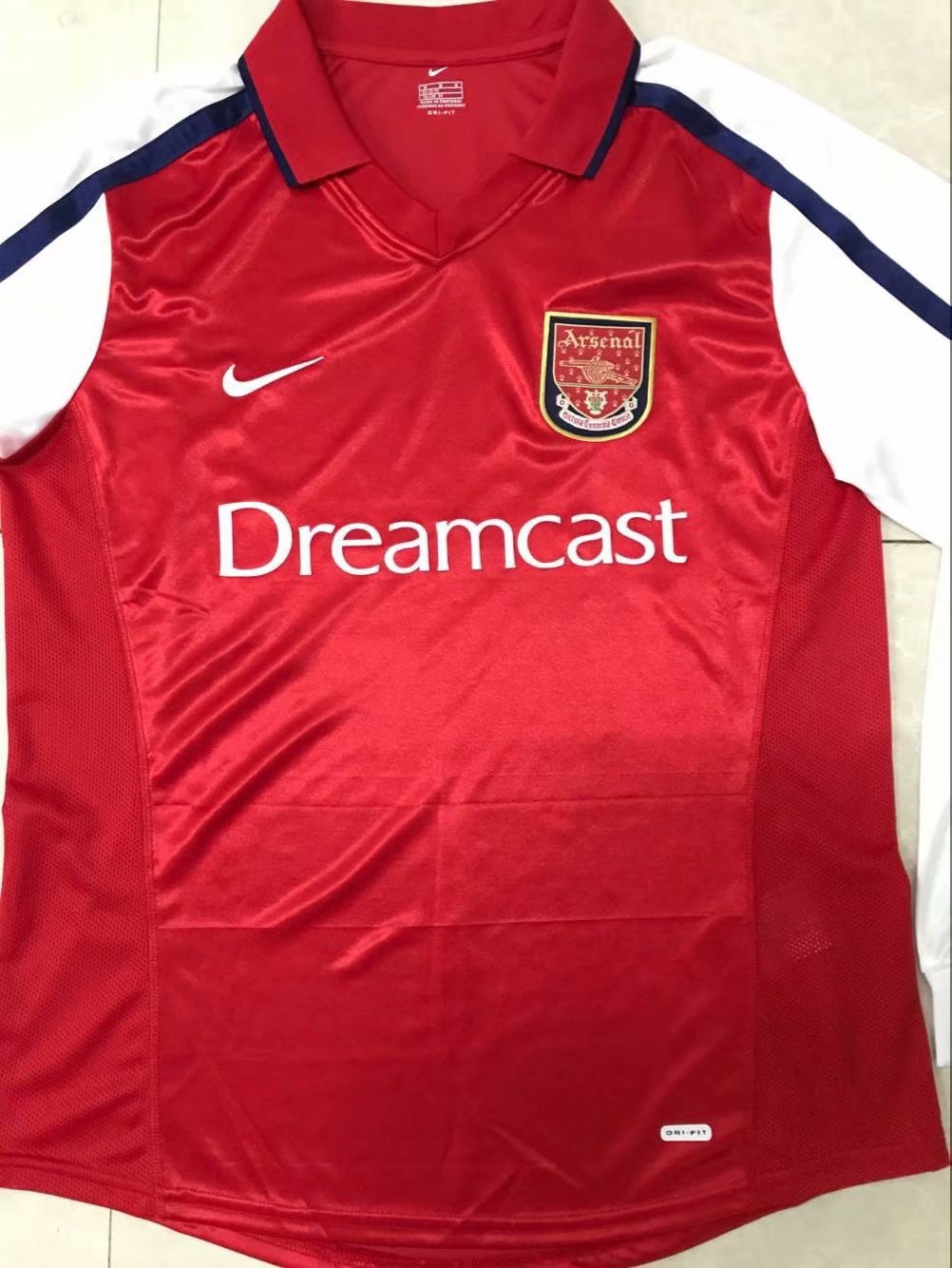 Retro Arsenal 2001/2002 Home Long Sleeve Football Jersey