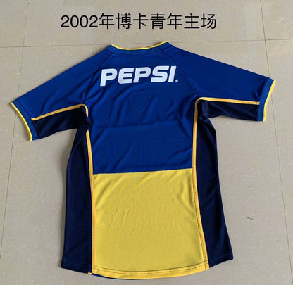 Retro Boca 2002 Home Fan Version Football Jersey