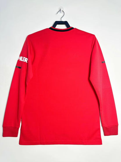 Retro Manchester united 2019/2020 Home Long Sleeve Fan Version Football Jersey