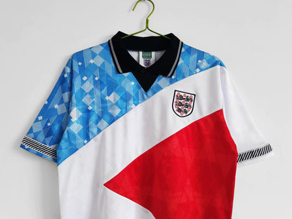 Retro England Tricolor 1990 Football Jersey