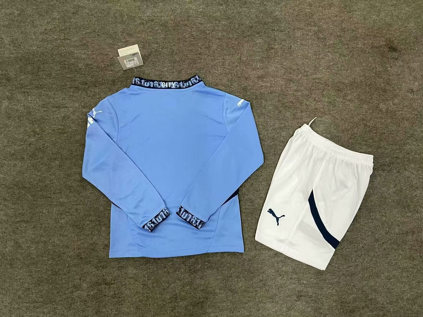 Manchester City 2024/2025 Kids Home Long Sleeve Football Jersey