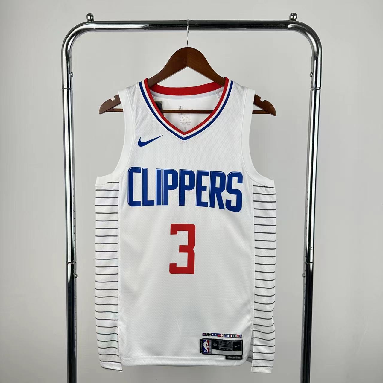 Los Angeles Clippers White #3 PAUL NBA Season Jerseys 2023