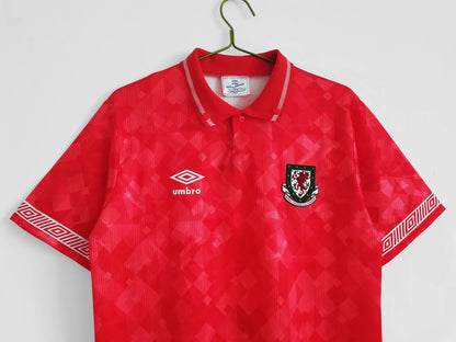 Retro Wales 1990/1992 Home Football Jersey