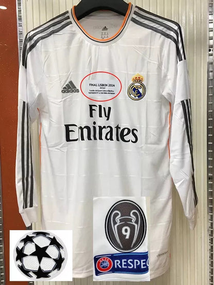 Retro real madrid 2013/2014 Home Long Sleeve Football Jersey