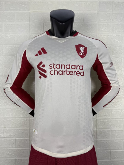 Liverpool 2025/2026 Away Long Sleeve Player Version Football Jersey