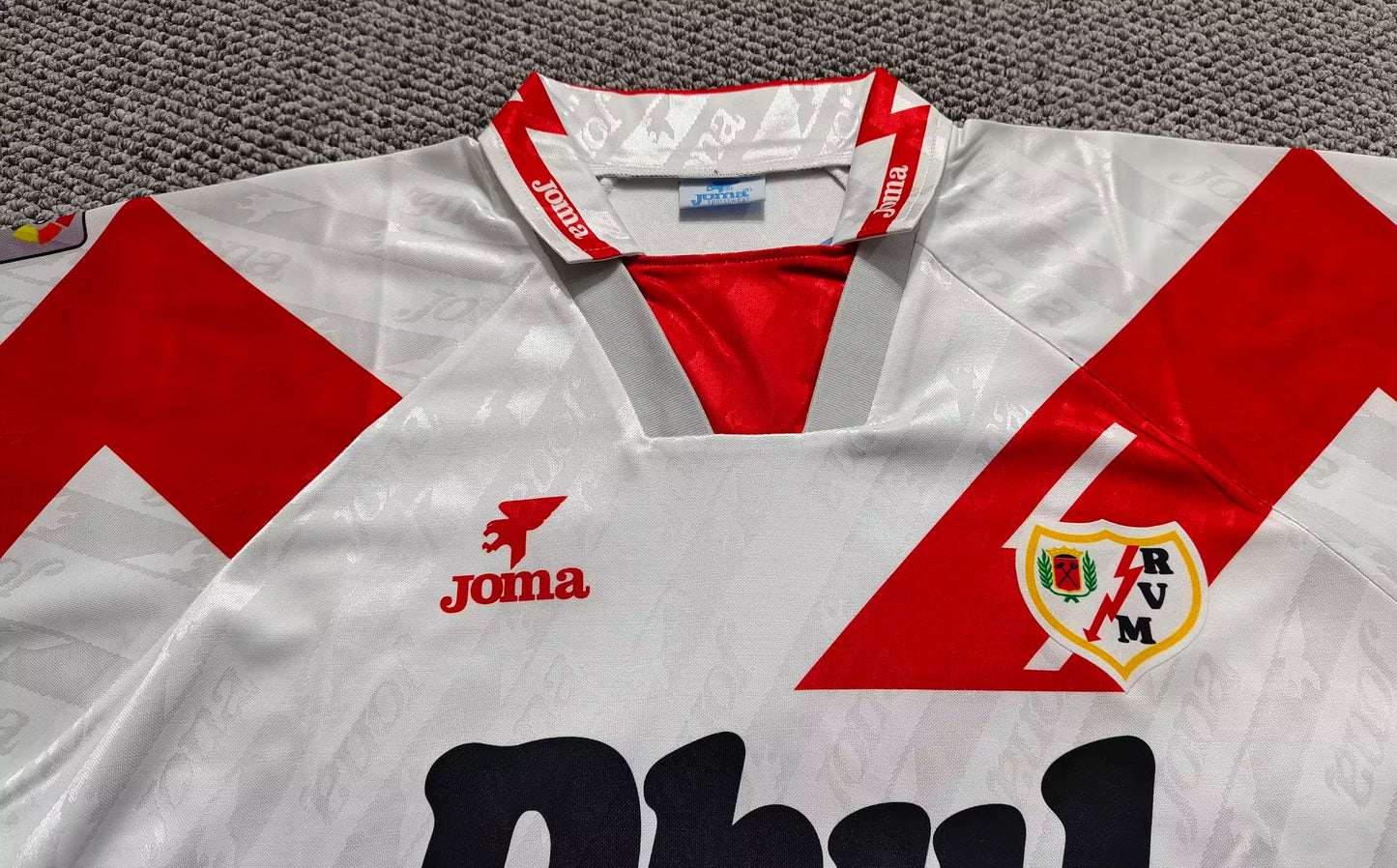 Retro Rayo Vallecano 1994/1995 Home Fan Version Football Jersey