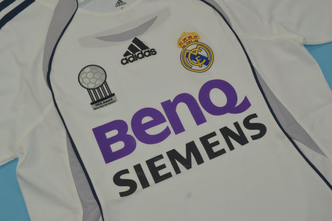 Retro real madrid 2006/2007 Home Long Sleeve Football Jersey