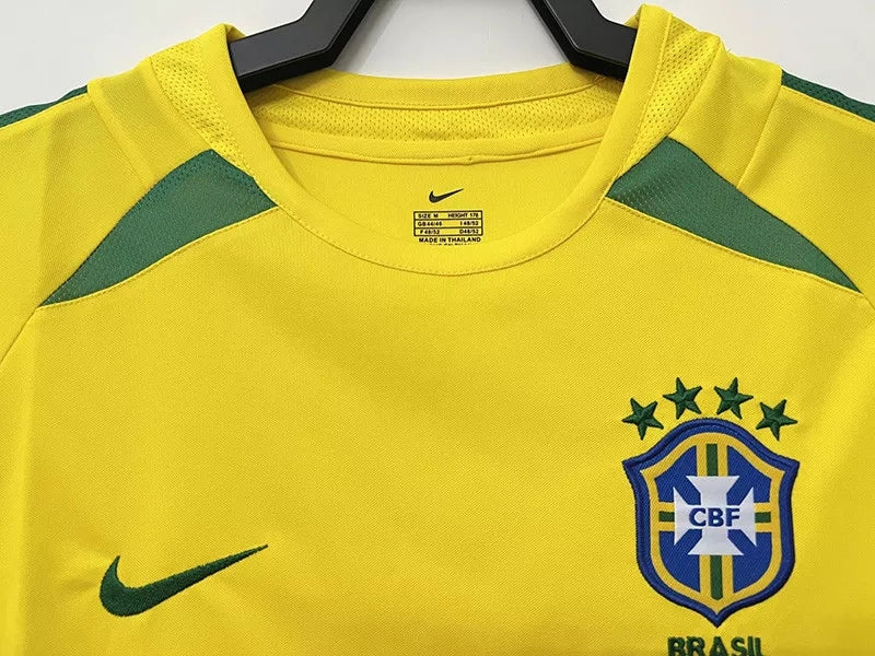Retro Brazil 2002 Home Football Jersey