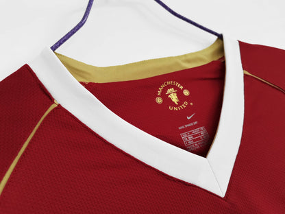Retro Manchester united 2006/2007 Home Long Sleeve Football Jersey