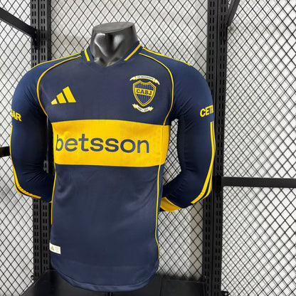 Boca 2025/2026 Home Long Sleeve Player Version Football Jersey