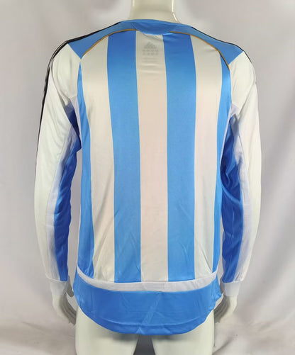 Retro Argentina 2006 Home Long Sleeve Football Jersey