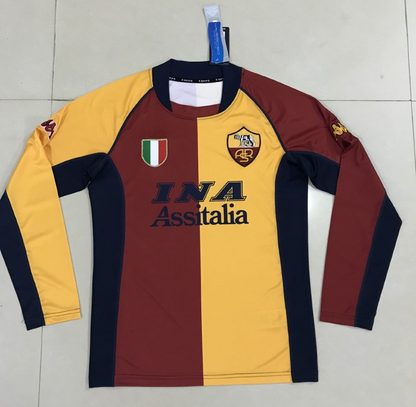 Retro Roman 2000/2001 Home Long Sleeve Football Jersey