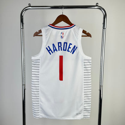 Los Angeles Clippers White #1 HARDEN NBA Season Jerseys 2023