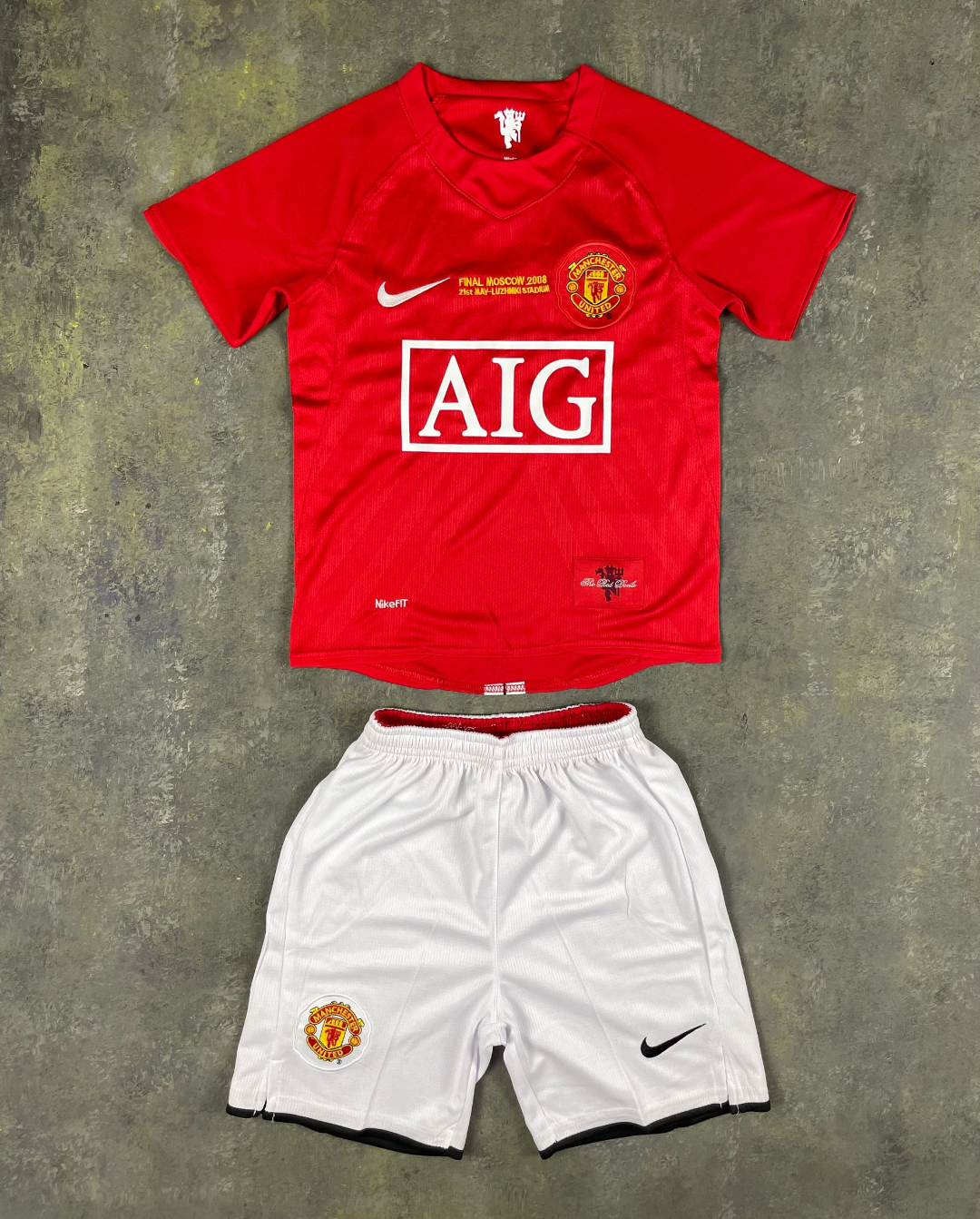 Retro Manchester united 2007/2008 Kids Home Football Jersey