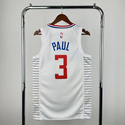 Los Angeles Clippers White #3 PAUL NBA Season Jerseys 2023