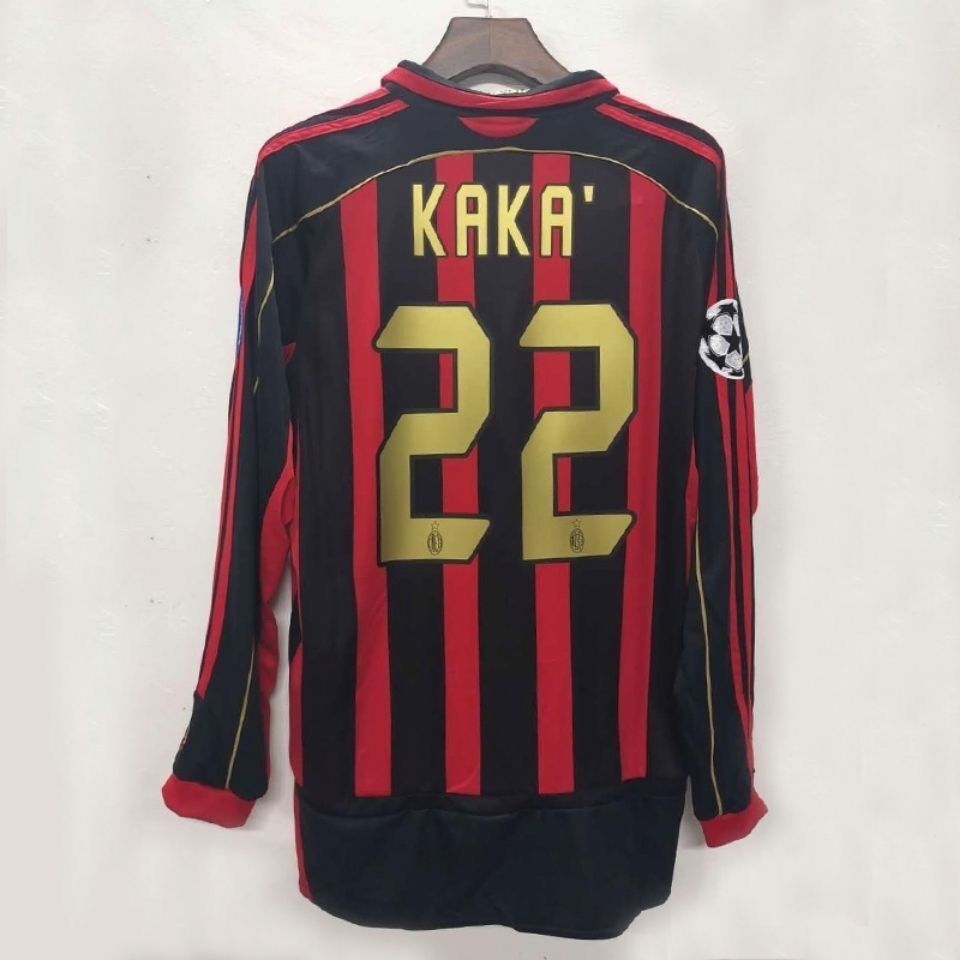 Retro AC Milan 2006/2007 Home Long Sleeve Football Jersey