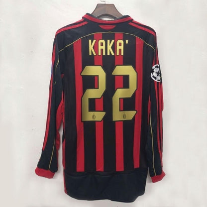 Retro AC Milan 2006/2007 Home Long Sleeve Football Jersey