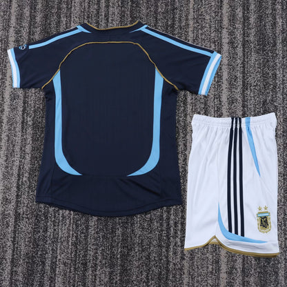 Retro Argentina 2006 Kids Away Football Jersey