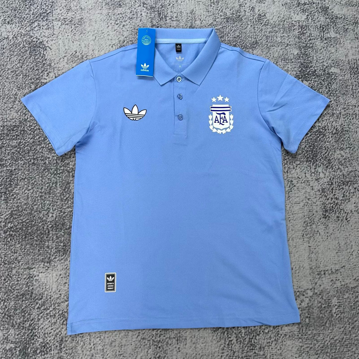 Argentina POLO T-shirt Black Grey White Blue Jersey