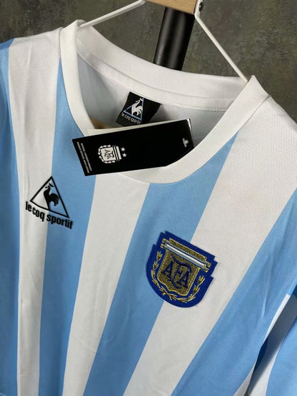 Retro Argentina Maradona Commemorative 1986 Football Jersey
