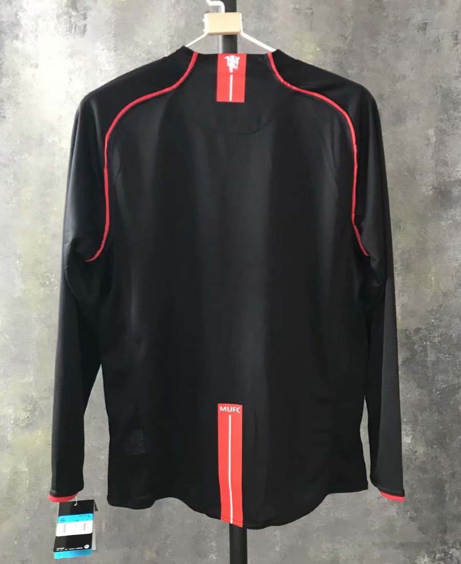 Retro Manchester united 2007/2008 Away Long Sleeve Football Jersey