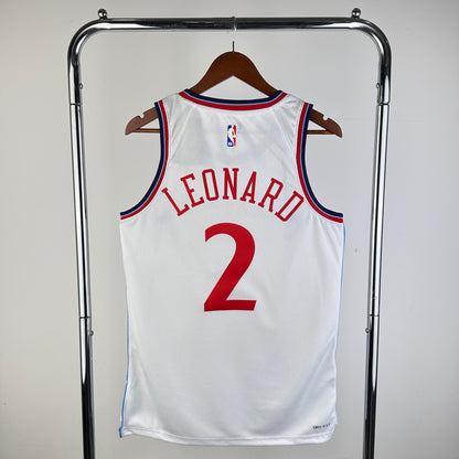 Los Angeles Clippers White #2 LRONARD NBA Season Jerseys 2025