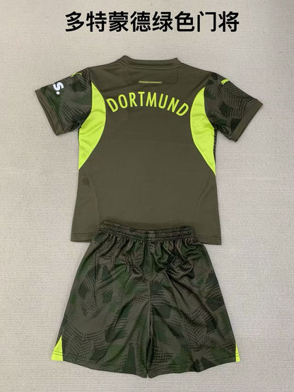 Borussia Dortmund 2024/2025 Kids Goalkeeper Football Jersey
