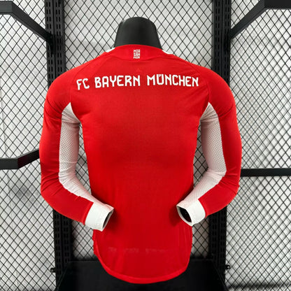 Bayern Munich 2025/2026 Home Long Sleeve Player Version Football Jersey