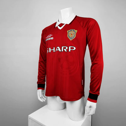 Retro Manchester united 1999/2000 Home Long Sleeve Football Jersey