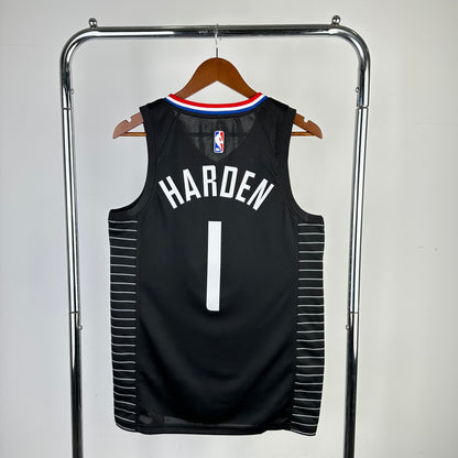 Los Angeles Clippers Black #1 HARDEN NBA Season Jerseys 2021