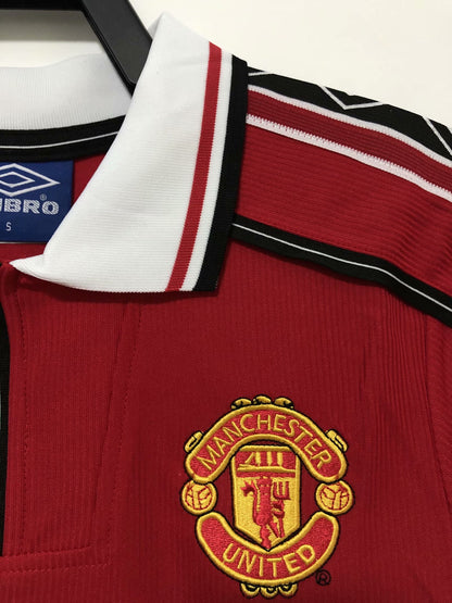 Retro Manchester united 1998/1999 Home Long Sleeve Football Jersey