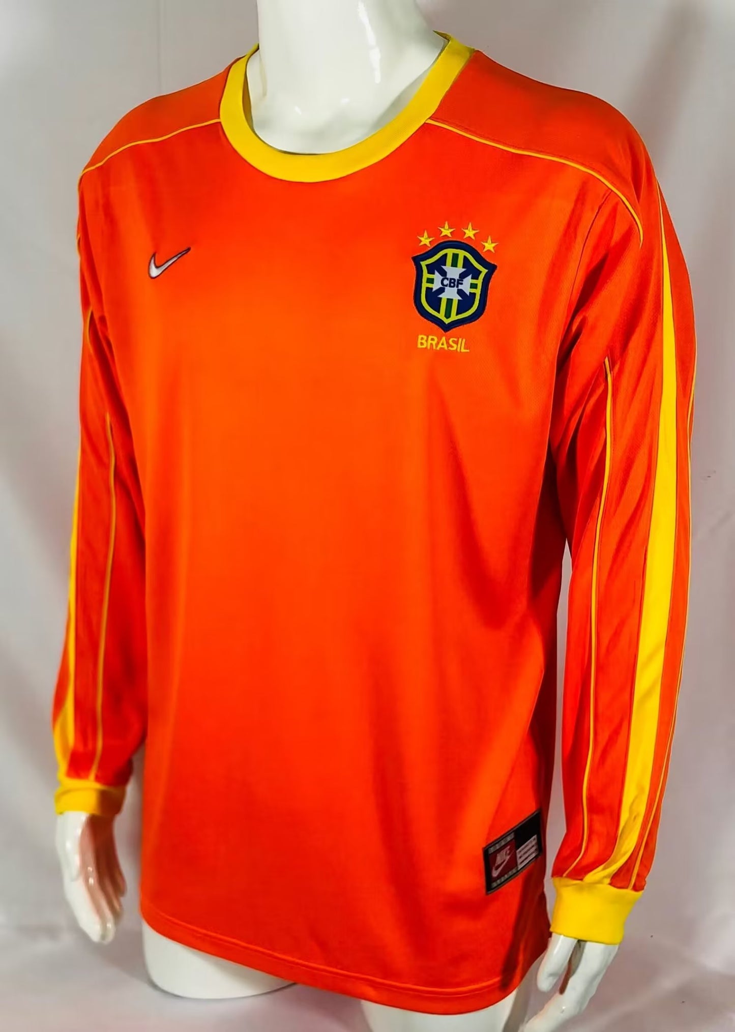 Retro Brazil 1998 Goalkeeper Long Sleeve Football Jersey