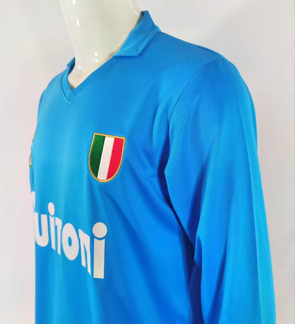 Retro Naples 1987/1988 Home Long Sleeve Football Jersey