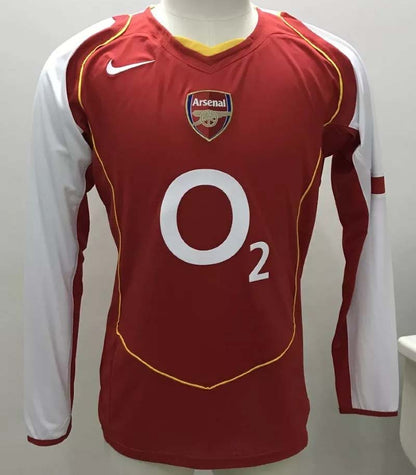 Retro Arsenal 2004/2005 Home Long Sleeve Football Jersey