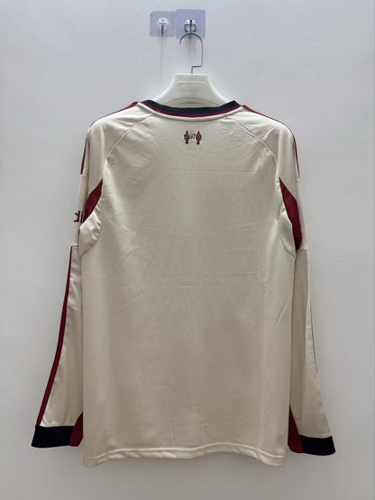 Liverpool 2025/2026 Away Long Sleeve Fan Version Football Jersey