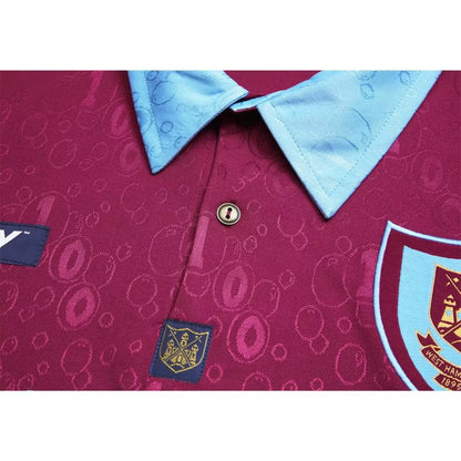 Retro West Ham United 1995/1997 Home Long Sleeve Football Jersey