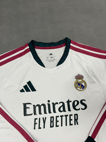 Real Madrid 2026/2027 Home Long Sleeve Fan Version Football Jersey