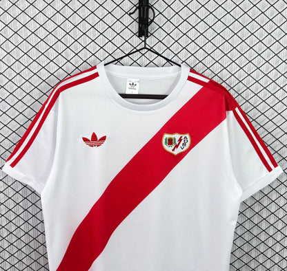 Retro Rayo Vallecano 1977/1979 Home Fan Version Football Jersey