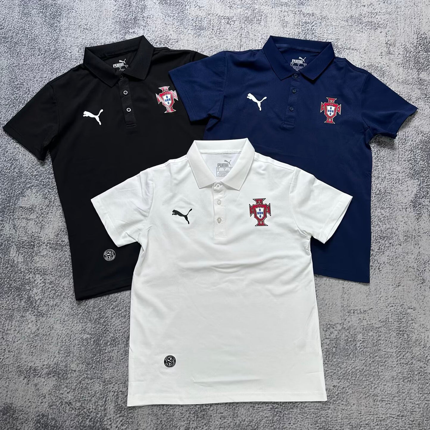 Portugal POLO T-shirt Black Grey White Blue Jersey