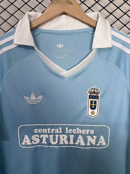 Retro Real Oviedo 2025/2026 Home Fan Version Football Jersey