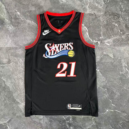 Philadelphia 76ers Retro Black #21 EMBIID NBA Season Jerseys 2026