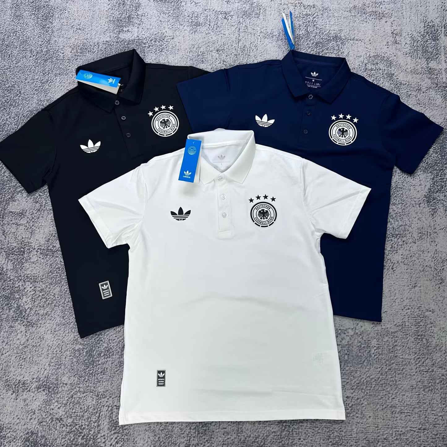 Germany POLO T-shirt Black Grey White Blue Jersey