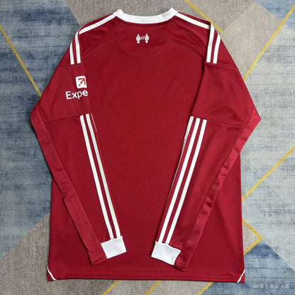 Liverpool 2025/2026 Home Long Sleeve Fan Version Football Jersey
