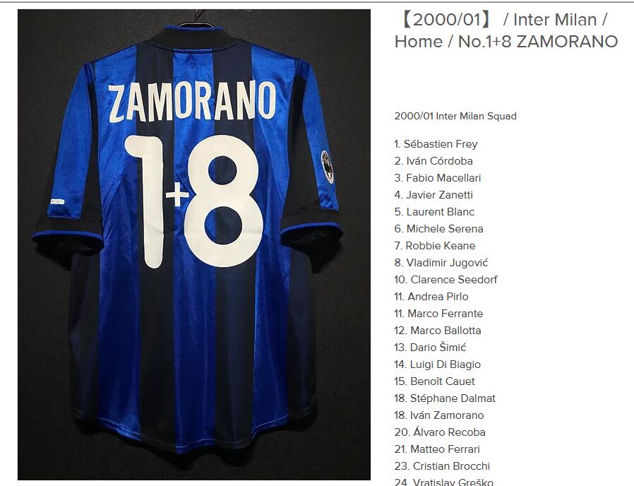 Retro Inter milan 1999/2000 Home Football Jersey